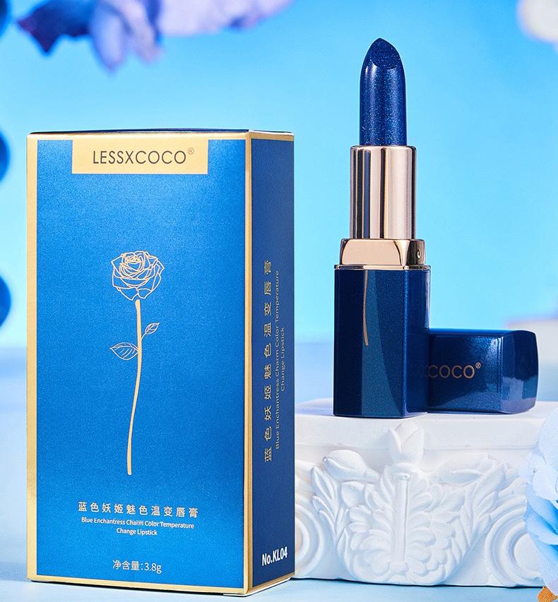 Product Introduction of (2 สาขา)ซื้อ 1 แถม 1 ลิปสติกสีน้ำเงิน, Lessxcoco, 3.5g / ลิปกลอส 3.8g, ลิปสติกสีน้ำเงินเปลี่ยนสีที่ไม่เหมือนใครเคล็ดลับริมฝีปากสวย 6