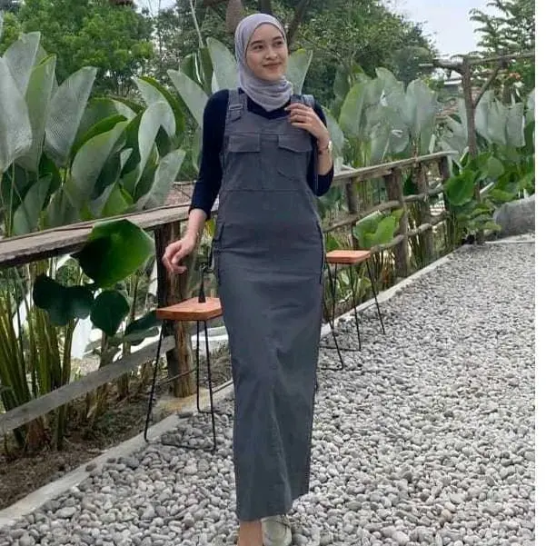 OVERALL JUMPSUIT ROK CARGO KEKINIAN KOREAN STYLE Panjang 0