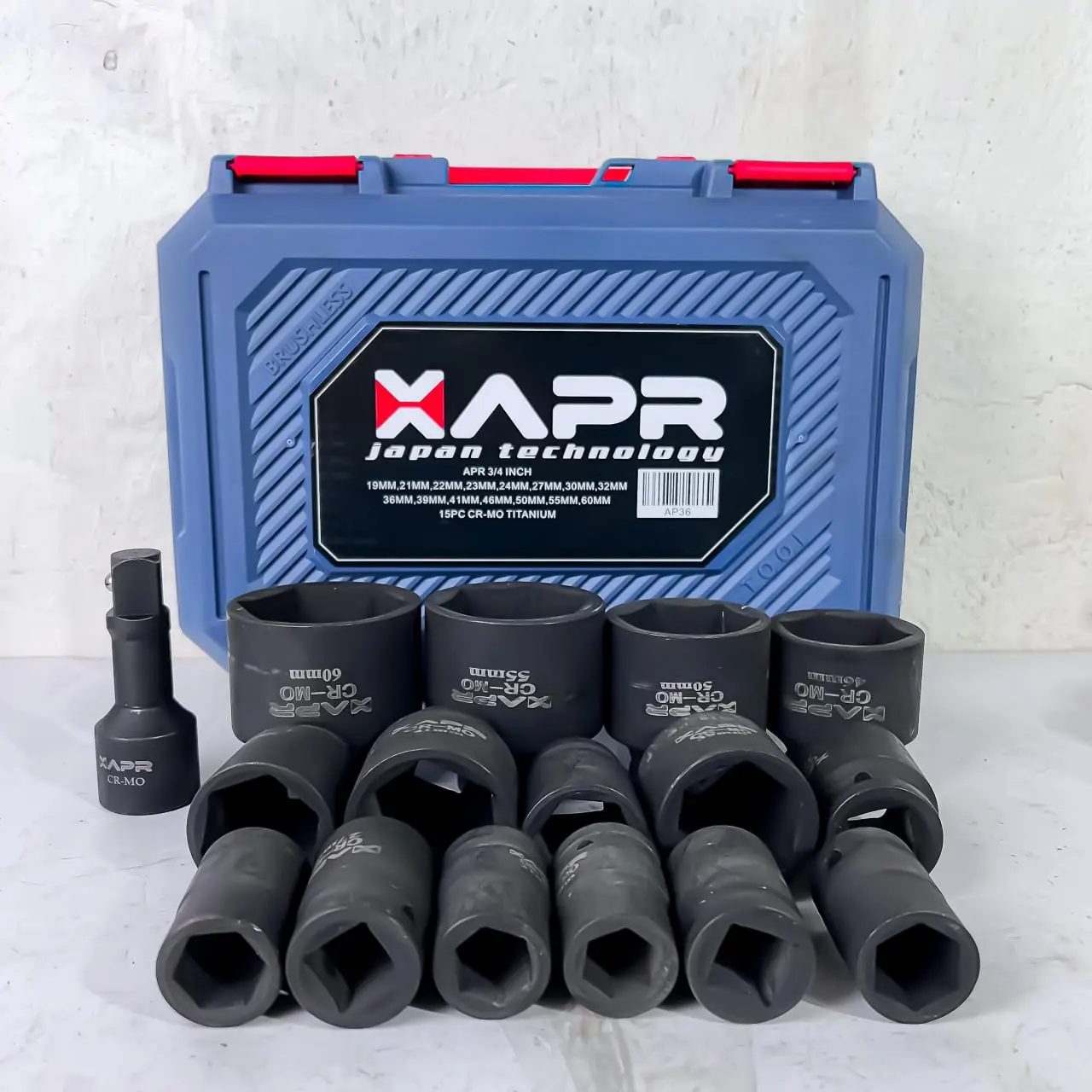 AP36 APR raja mata sock set 3/4inch cocok untuk impact wrench xtra jumbo sokset socket segi 6 CRMO TITANIUM