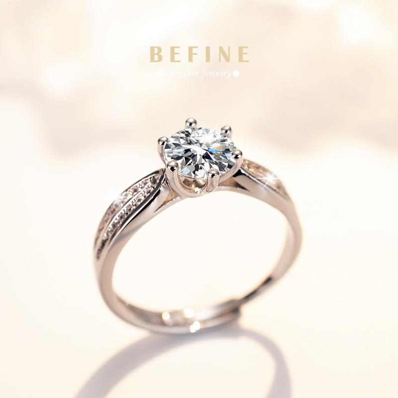 Ladies Fashion Ring Double Row Wedding Ring Opening Adjustable Size 3