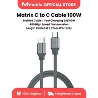 Gambar Matrix - Kabel USB-C to C 1 Meter 100W — Panjang, Kuat, dan Siap Fast Charging dari Matrix Store ID Kota Administrasi Jakarta Barat 1 Tokopedia