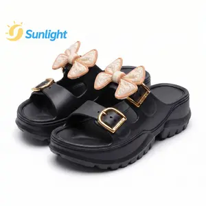 Sunlight - Sandal Wanita Hak Tinggi, Sandal EVA, Fashion Korea, Anti Slip, Anti Bau, Bernapas, Sepatu Wanita Stylish