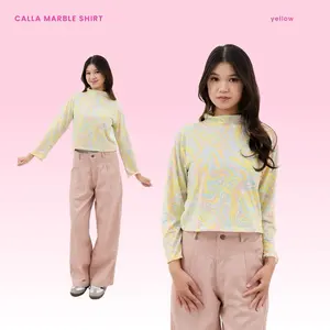 HL Calla Marble Shirt-Kaos Motif Marble Crew Neck (L Series)