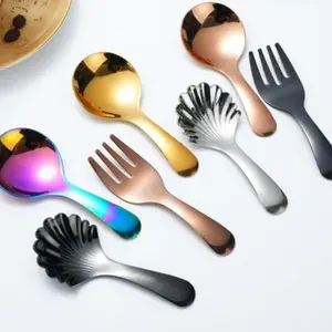 BISA COD H6514 Centong Nasi Antikarat / Stainless Steel Spoon / Sendok Bulat Lucu Unik Kitchenware Baja Makan