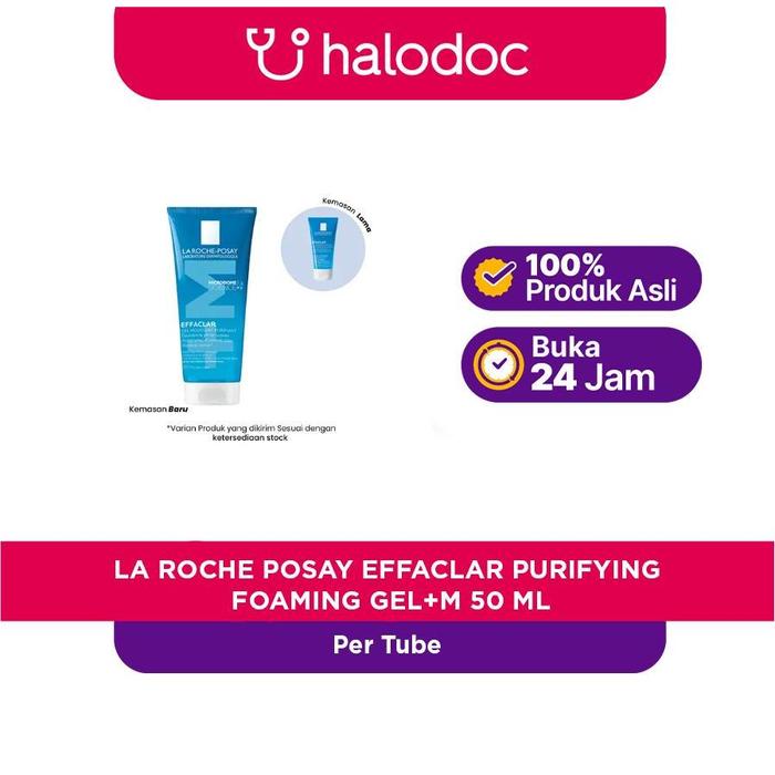 Gambar La Roche Posay Effaclar Purifying Foaming Gel+M 50 ml dari Apotek Halomedika Rancasari Kota Bandung Tokopedia