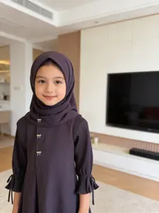 NAURA ABAYA ANAK PEREMPUAN - GAMIS ABAYA ANAK - ABAYA ANAK SARIMBIT - ABAYA SABRINA ANTI UV - GAMIS ANAK LEBARAN 2026