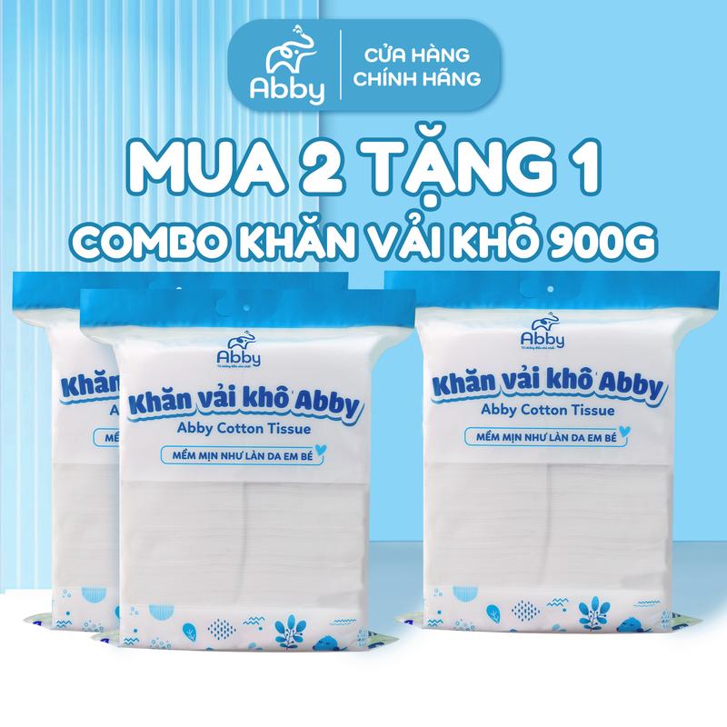 Mua 2 Tặng 1 Khăn Vải Khô Abby Đa Năng 900G Vải Không Dệt Siêu Mềm Mại Không Sơ Vải Cho Bé