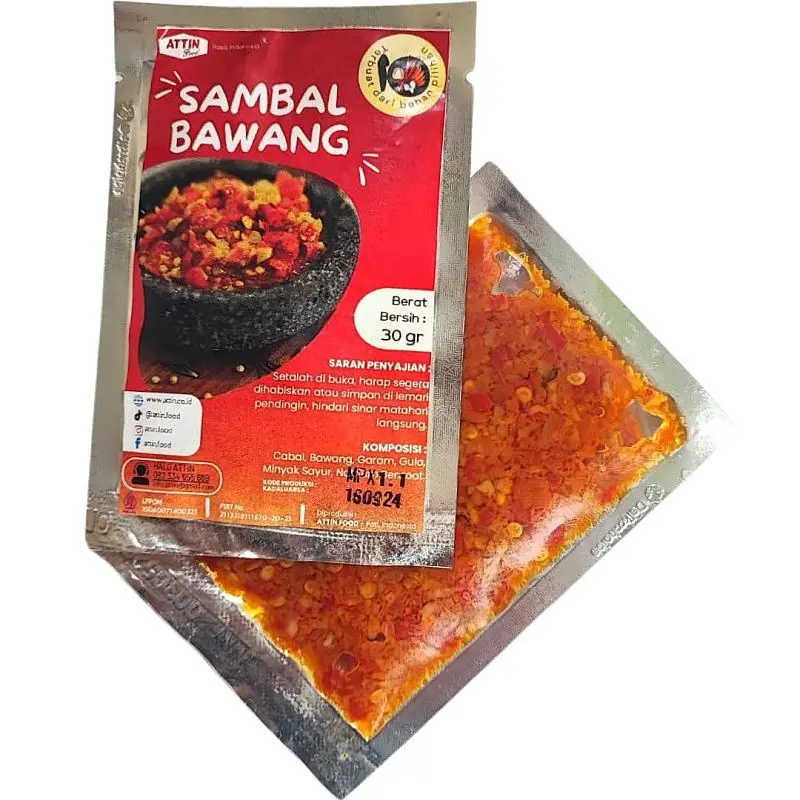 Sambal Bawang Sachet Siap Makan Alami Attin Food