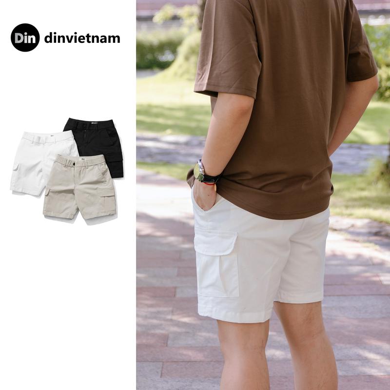 [DEAL MỞ BÁN] Quần Short Kaki Nam Form Trên Gối Túi Hộp, Mã R345, Cạp Lưng Thun 80% và 20% Cạp Cúc, Nhẹ Mềm Mịn Vải Nhung Dày Dặn,Dễ Phối Đồ Chất Vải Kaki Xéo Mềm Mướt 360GSM