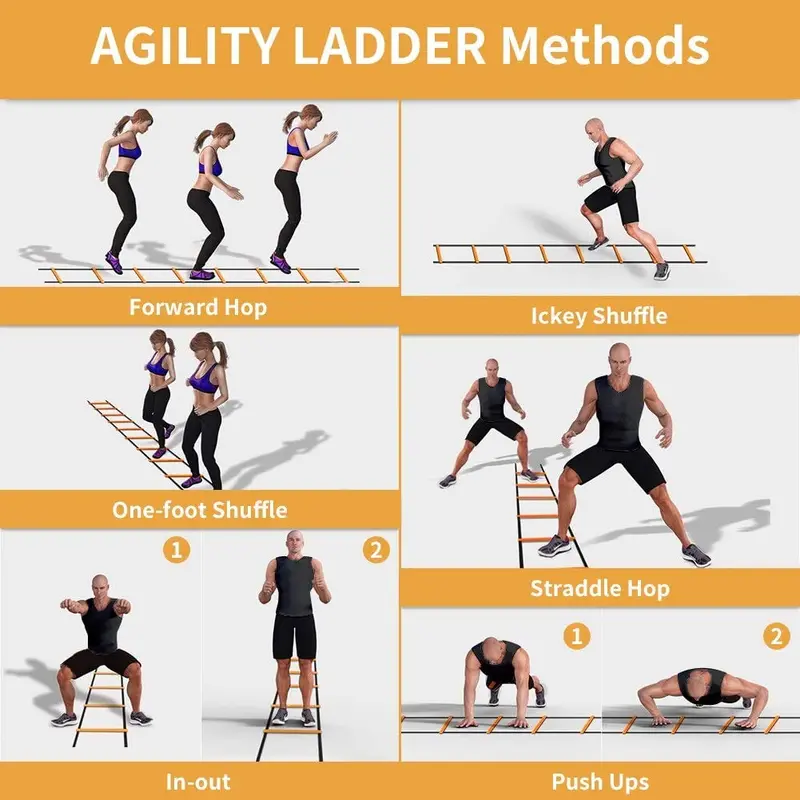 Agility Ladder/Pelatihan Kecepatan/Alat Buat Latihan Bola 8
