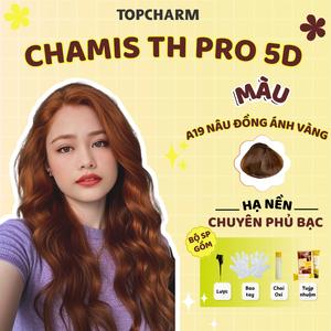 Màu Nâu Tây Lạnh A19 Kem Nhuộm Tóc Phủ Bạc Thời Trang Chamis TH Pro Kem Nhuộm Tóc 5D Màu Không Cần Tẩy Dưỡng Tóc Chuẩn Salon