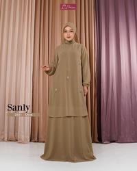 Gambar Sanly Dress Kode 2551 by Taneem Muslim Dress - Fuchia, XL dari Taneem Kab. Kudus 4 Tokopedia