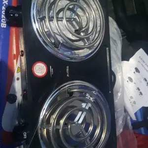 Kompor Listrik 2 tungku elektrik Stainless Steel & Besi 43.2 x 21.5 x 5 cm