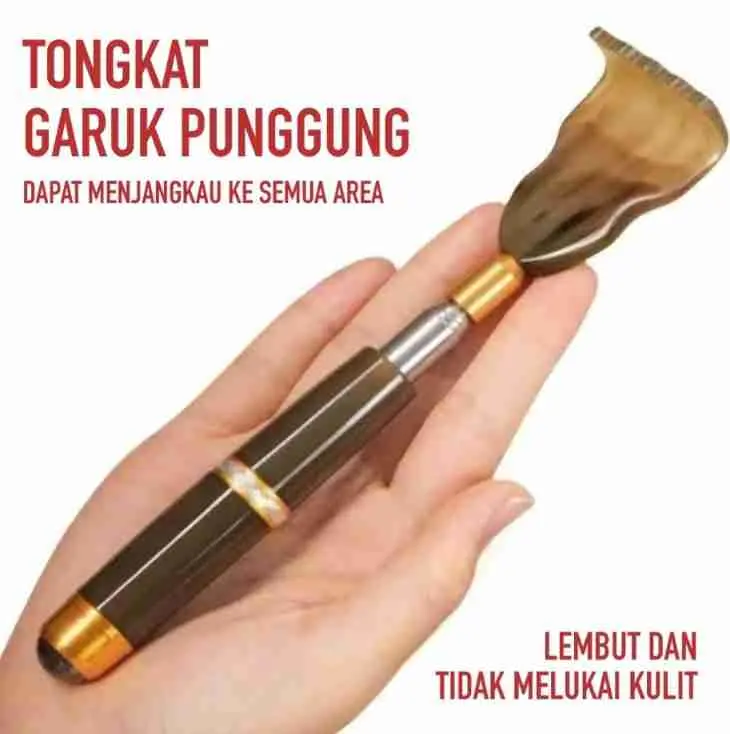 Tongkat Garuk Punggung Cakar Besi Panjang Pendek ada Roll On