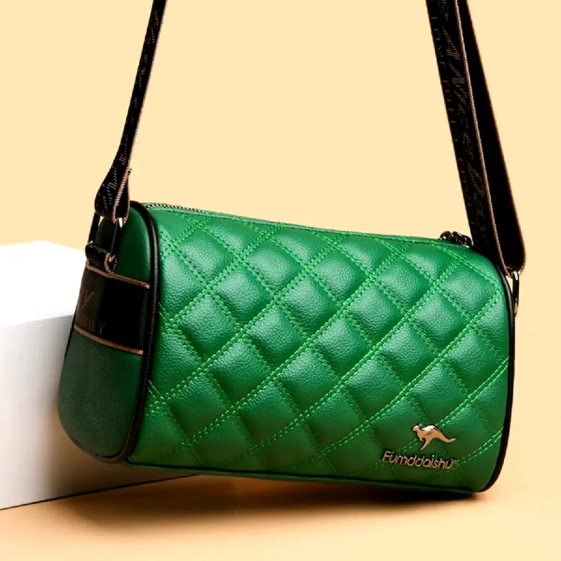 Welldone store - Tas selempang wanita model korea motif jahit terbaru slingbag fashion 2025 Kulit 2