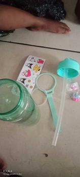Product Review of Botol Viral Bening Transparan Kapasitas 900ml Botol Minum Bening Viral  Biru Hitam Bottles Sedotan Kitchenware Water Hijau PinkTali FREE STIKER 2D Botol Minum Murah Kualitas from L**1 2