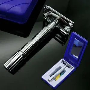 Cukuran Silet Pengurisan Kumis Dengan Kotak Penyimpanan Pencukur Bulu Kumis Alat Cukur Kumis Bulu Rambut Hand Shaver