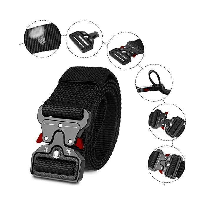 Thắt Lưng Đa Năng, Dành Cho Nam Và Nữ, Khóa Tháo Nhanh, Thắt Lưng Nylon Chiến Thuật Thích Hợp Cho Bảo Hộ Lao Động, Huấn Luyện Ngoài Trời, Huấn Luyện Quân Sự, Phong Cách Thường Ngày Thắt Lưng Nam. 3