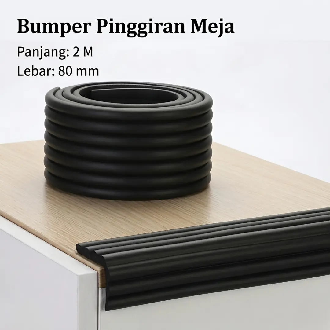 TaffHOME Lis Bumper Pinggiran Meja 2M x 80MM Table Edge Corner W Shape