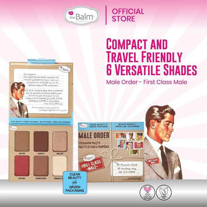 Gambar theBalm Male Order - First Class Eyeshadow Palette 3 Matte & 3 Shimmer Lasting High Pigmented dengan Organic Jojoba & Grapeseed Oils dari theBalm Cosmetic Indonesia Kota Administrasi Jakarta Selatan Tokopedia