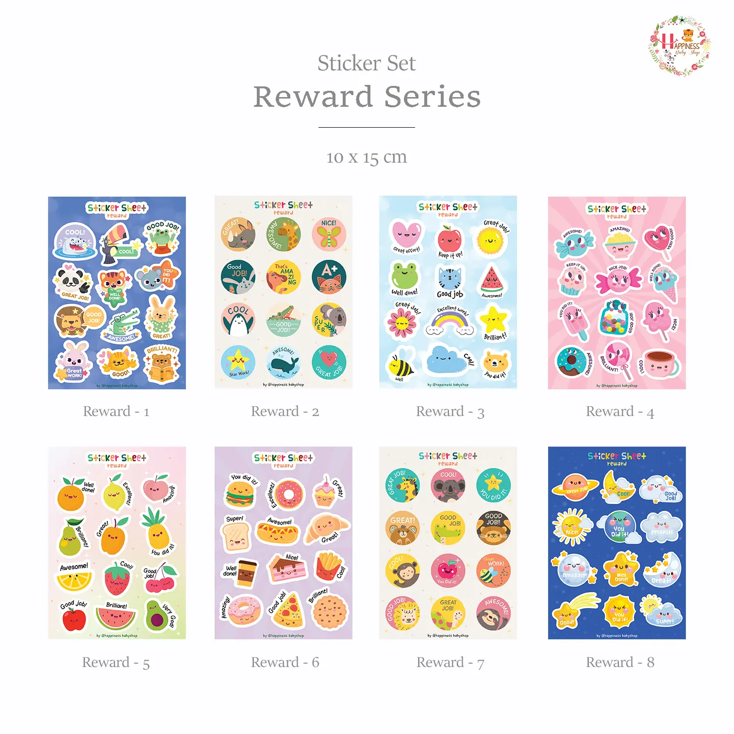 Reward Sticker / Sticker Set Pack / Sticker Journaling Scrapbook / Stiker anak / mainan anak