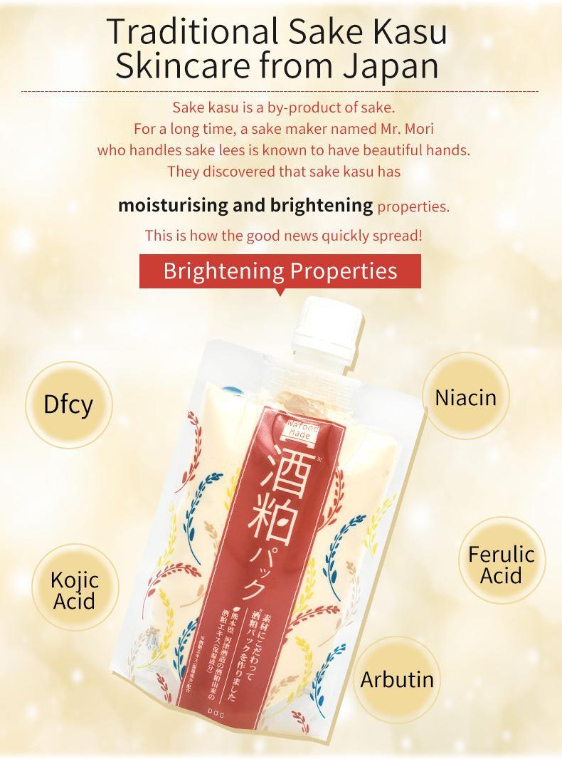 Product Introduction of pdc Wafood Made Sake Kasu wash-off mask pack 4 flavors whitening brightening Moisturizing 8