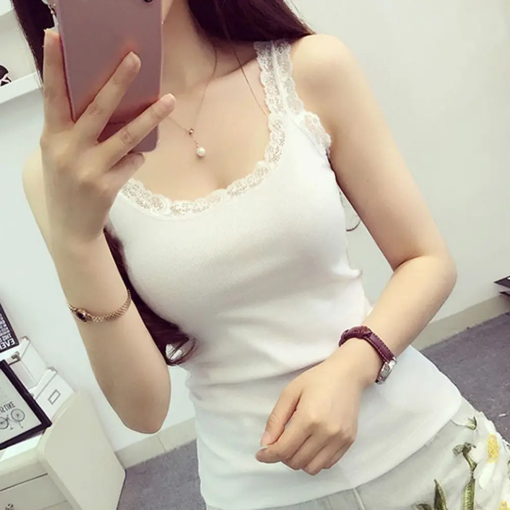 Baju Tangki Wanita, Gaya Luar Bahu, Tanpa Lengan, Slim Fit, Warna Pepejal, Rekaan Estetik, Rompi Wanita Mudah, Sesuai untuk Gadis dan Wanita