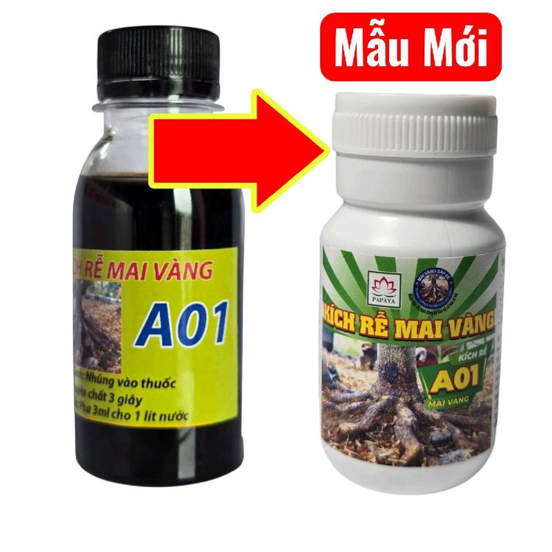 Kích Rễ Mai Vàng A01 100ml - Thuốc Kích Rễ Cho Cây Giâm Cành Chiếc Cành Tạo Rễ 24H Không Rớt Đọt