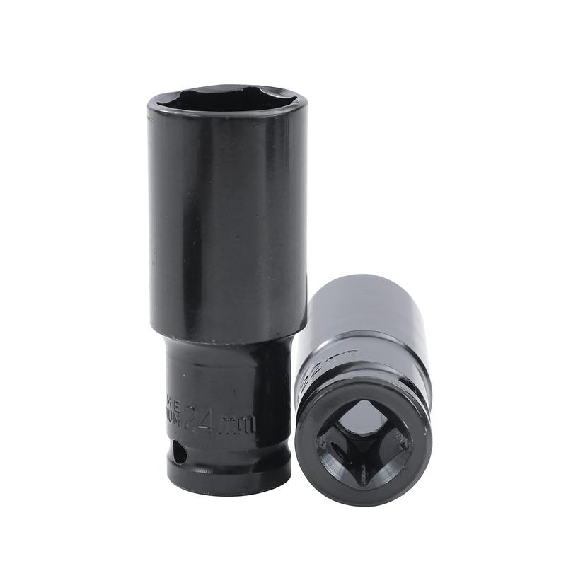 Impact Socket Set 1/2 Inch Drive 10PCs, 10mm-24mm Mertic Automotive Trucks Tractors Engines Repairing DIY Mechanic Tool ;Impact Deep Socket Set 10Pcs 10-24mm Durable Reliable Drive Cr-Mo Steel for Professional Repair DIY Tasks with Carrying Case 7