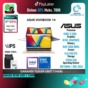 Laptop Asus Vivobook 14 A1404VAP CORE I5 120U 16GB 512GB W11+OHS 14.0FHD VIPS