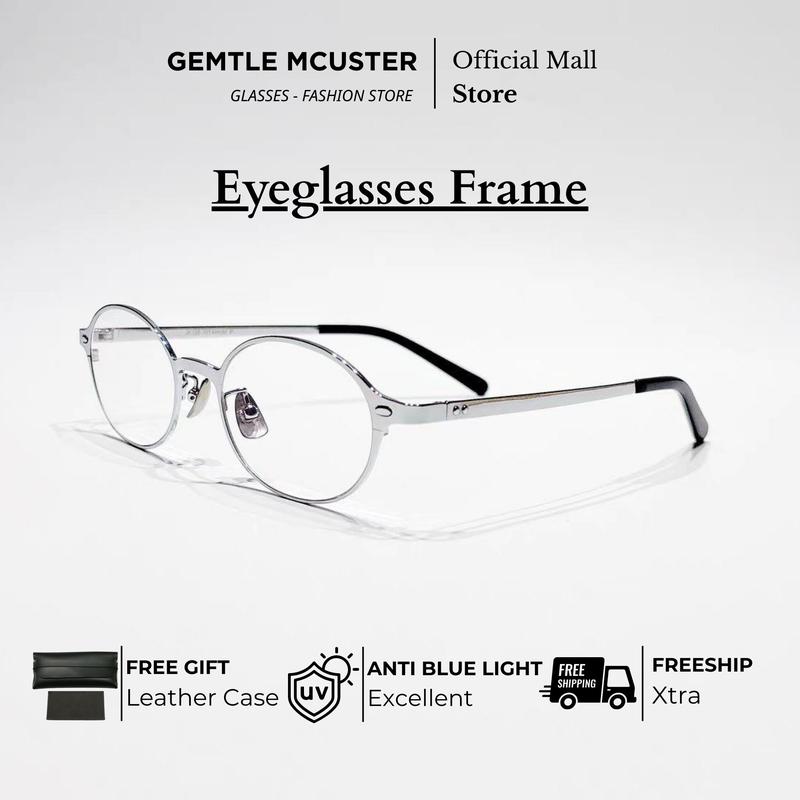 Gọng Kính Mắt Hình Bầu Dục Bằng Kim Loại, Dành Cho Nữ, Cao Cấp, Trông Thông Minh, Có Thể Tùy Chỉnh, Phù Hợp Với Giấy Ủy Quyền 6231, Hàng Mới Về