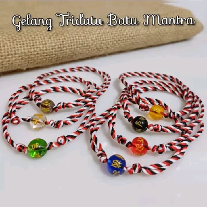 Gelang tridatu satu batu mantra tibet Gelang tridatu asli bali