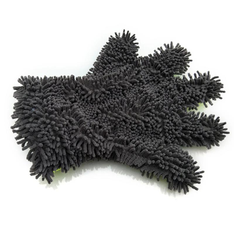 Product Introduction of 5-Finger Soft Car Washing Gloves Cleaning Brush for Car and Motorbike Washing Drying Towels Car Styling 8