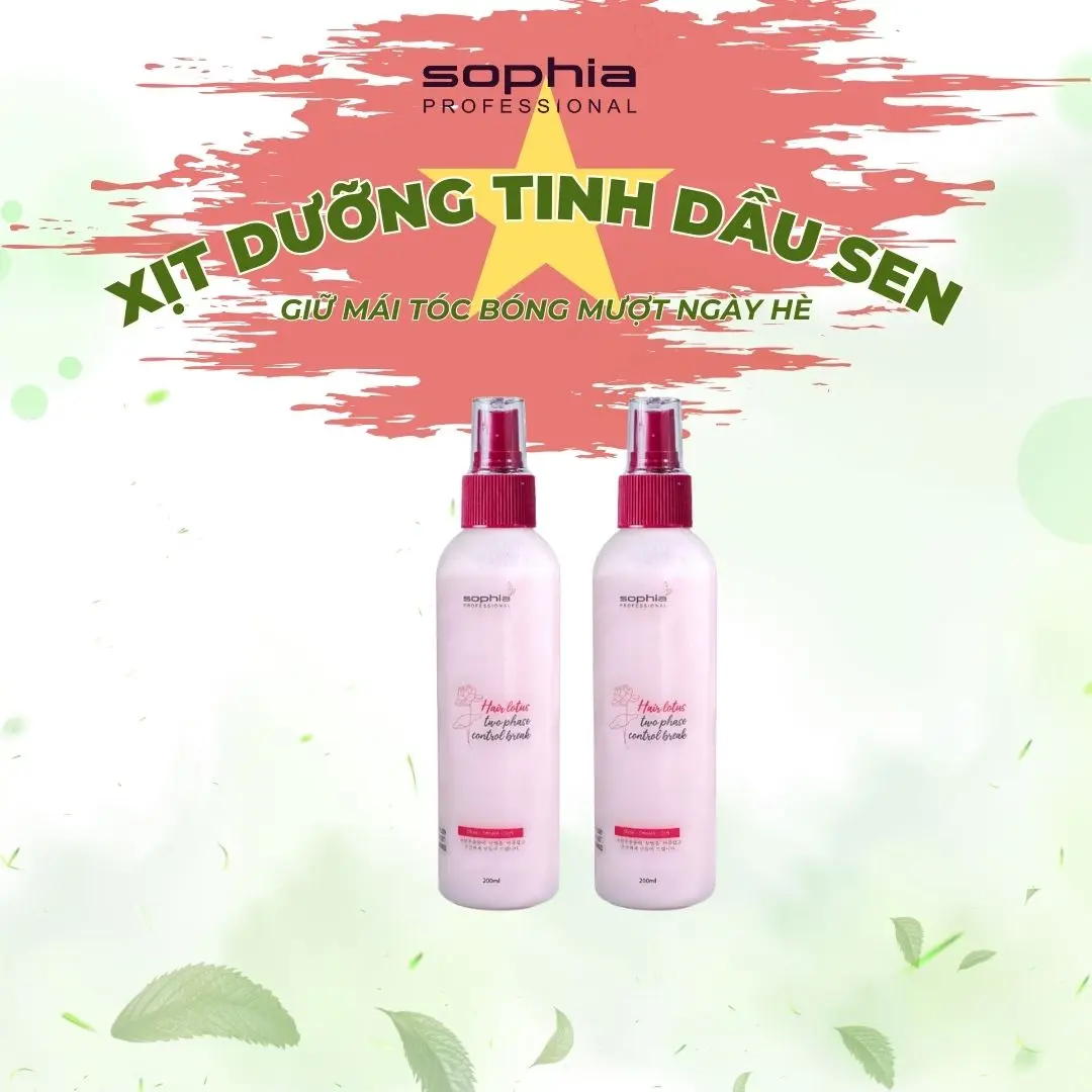 Xịt dưỡng tóc tinh dầu sen Sophia Professional Cung Cấp Độ Ẩm, Hỗ Trợ Tóc Mềm Mượt Và Óng Ả Nam và Nữ 200ml - XDS101