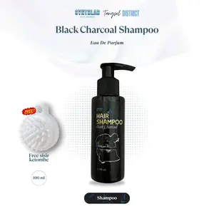 Shampoo Anti Ketombe [ Dandruff ] Dan Pertumbuhan Rambut FREE SISIR KERAMAS dengan Charcoal dan Urang Aring l Dark Charcoal Shampoo by Synthlab Penumbuh rambut l Anti Rontok l Hair Growth Shampoo