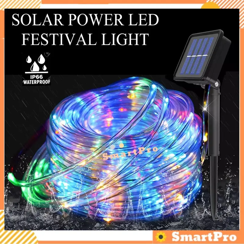 Solar Light 10Meter 100 LED 8 Modes Solar String Fairy Light - TikTok ...
