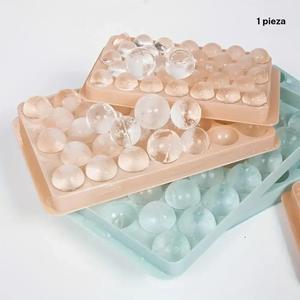 Charola redonda para cubos de hielo, 1 unidad de fabricante de esferas de plástico para congelador, herramienta de cocina multifuncional para chocolate, enfriamiento de bebidas, charlas de hielo para congelador