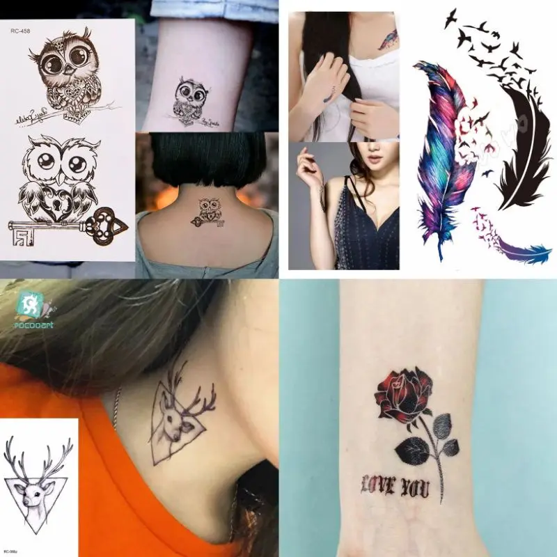 10X6Cm Baru Sementara Fashion Tato Lucu Kucing