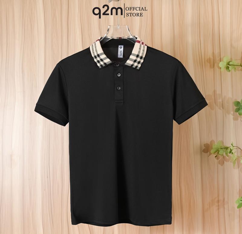 Áo Phông Polo thương hiệu q2m , Hai Màu  Đơn Giản mã q2m-80