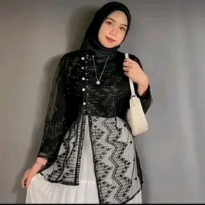 Kinara Outer Brukat Janggan Modern / Outer Brukat Wisuda Terbaru / Outer Wanita Kondangan / Atasan Wanita Wisudaan