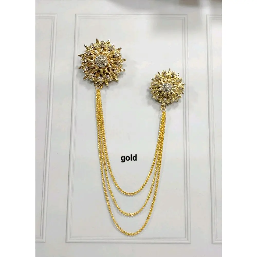 Bros rantai kebaya / bros kebaya janggan / bros jas pin Clips