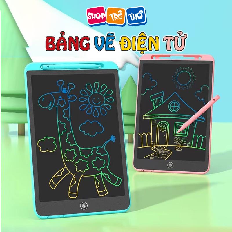 Đồ chơi bảng tự xóa LCD thông minh ĐA SẮC cho bé tập viết tập vẽ phát triển tư duy sáng tạo