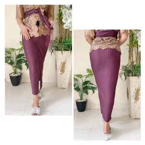 Kamen Jadi Knit Polos Set Slendang