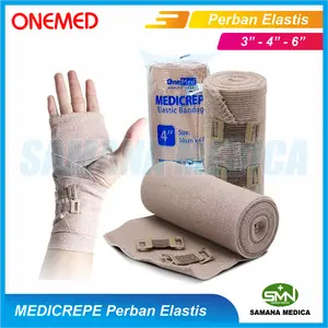 ONEMED Elastic Bandage Medicrepe Perban Elastis Verbant Cokelat