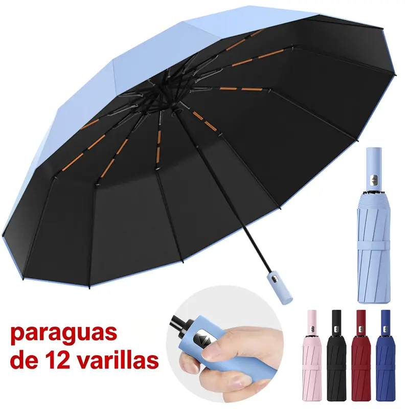 Paraguas Sombrilla Protección Uv Automático Con 12 Varillas - Foto 10