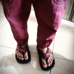 FUHAHA - Sandal Anak Laki-laki Model Jepit Karakter Spider 2-8 tahun Kids Hitam