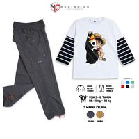Gambar MAXIMO.CO Setelan Anak Black Flag Luffy Panjang Salur Putih dan Celana Kargo Parasut Panjang 2 warna Usia 3-12 Tahun Fashion Anak - Salur Putih Black Flag Luffy + Parasut pjg hitam, setelan M (3-4 tahun) dari Maximo Clothing Store Kab. Bandung 1 Tokopedia