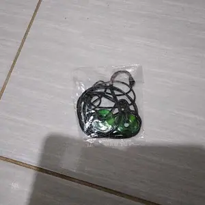 Kalung Tali Korea Giok Hijau Asli Natural – Liontin Bulat Unisex Elegan
