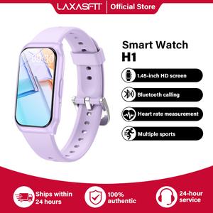 LAXASFIT H1 Pro Small Smart Watch 1.45" Touch Screen For Android iOS Heart Rate Monitoring Bluetooth Call Pedometer Calculator Multiple Sports Modes Smart Band For Men Women Affordable New Smart Watch 2025 Fitness Smartwatch watch  running