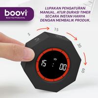 Gambar BOOVI JD012 Digital Timer Belajar Pomodoro Lampu LED Oktagonal Magnetic Type C dari Boovi Official Kota Administrasi Jakarta Barat 2 Tokopedia